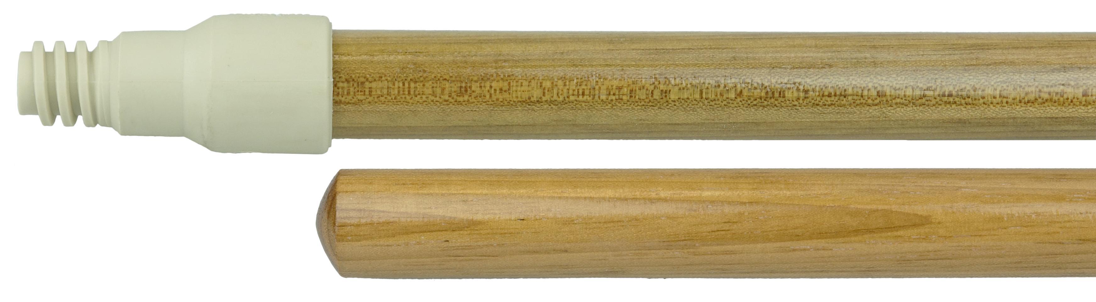 product Weiler® 44300 Threaded Tip Mop Handle, 15/16 in Dia x 60 in L, Hardwood Handle/Metal Tip, Natural