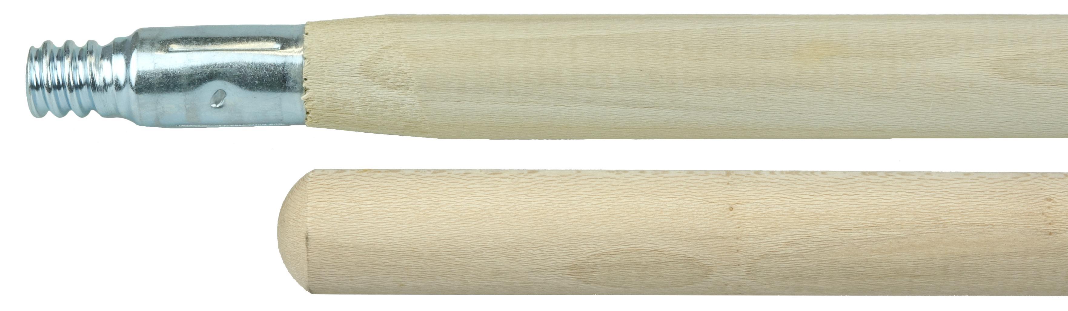 Weiler® 44303 Threaded Tip Floor Brush Handle, 15/16 in Dia x 72 in L, Hardwood Handle/Wood Tip, Natural