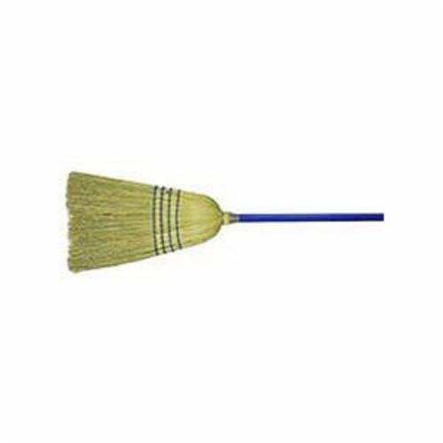 Weiler® 44305 Angle Broom, Flagged Plastic Bristle, 8-1/8 in W, 6 to 7-1/2 in L Trim, Tan Wood Handle, 54 in OAL