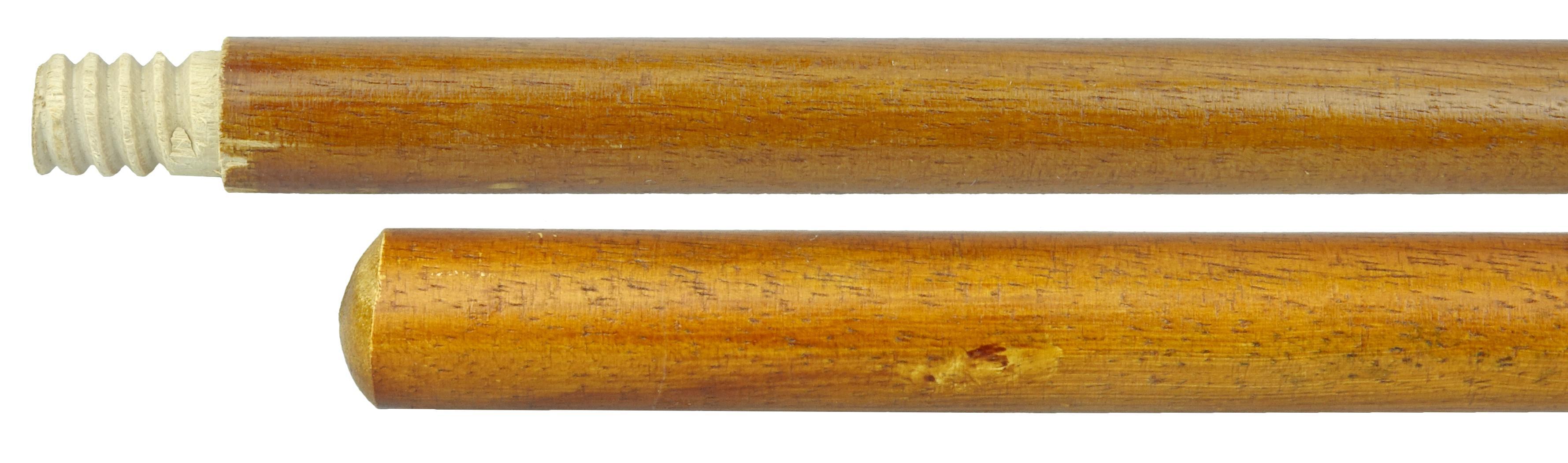 Weiler&reg; 42380 Threaded Tip Broom/Mop Handle, 15/16 in Dia x 60 in L, Solid Bamboo Handle/Wood Tip