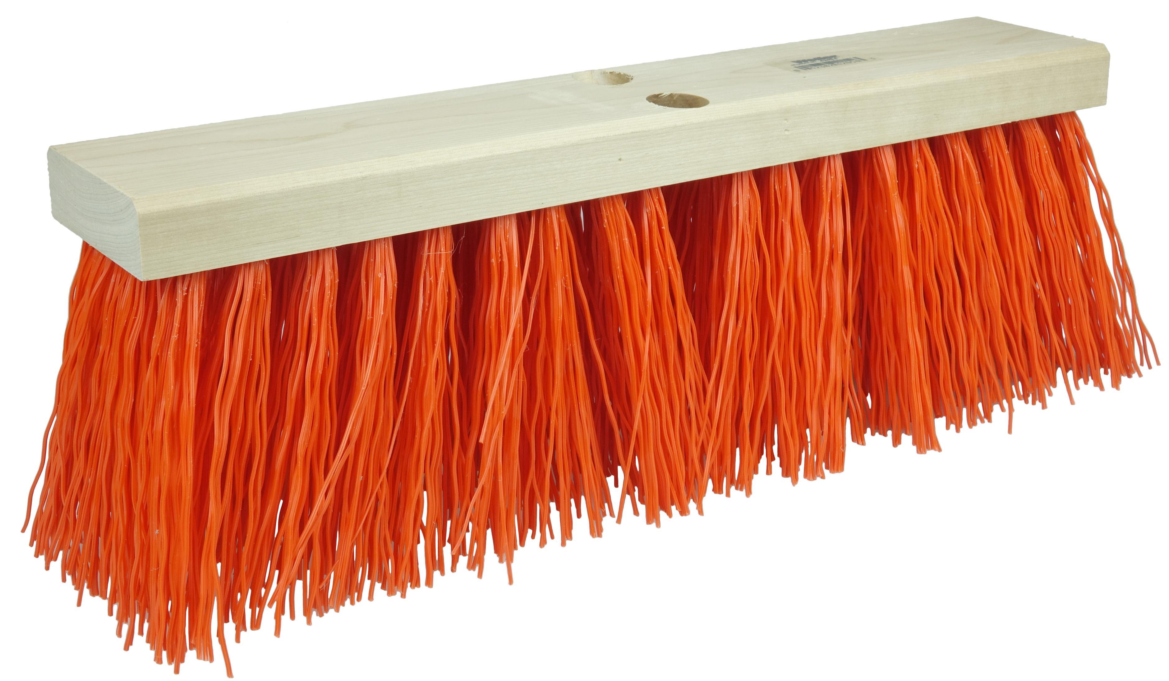 Perma-Sweep&trade; 42163 Push Broom, 18 in OAL, 3 in L Trim, Fine Sweep Face, Flagged Green Polystyrene Bristle