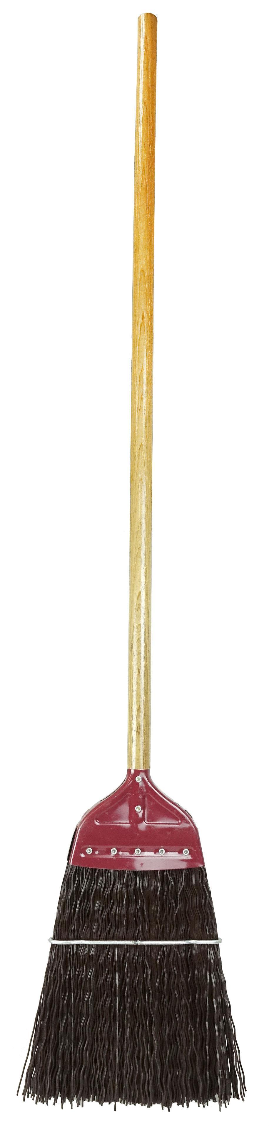 Weiler&reg; 44009 Upright Broom, Corn Fiber Bristle, 15 in L Trim, Wood Handle, 56 in OAL