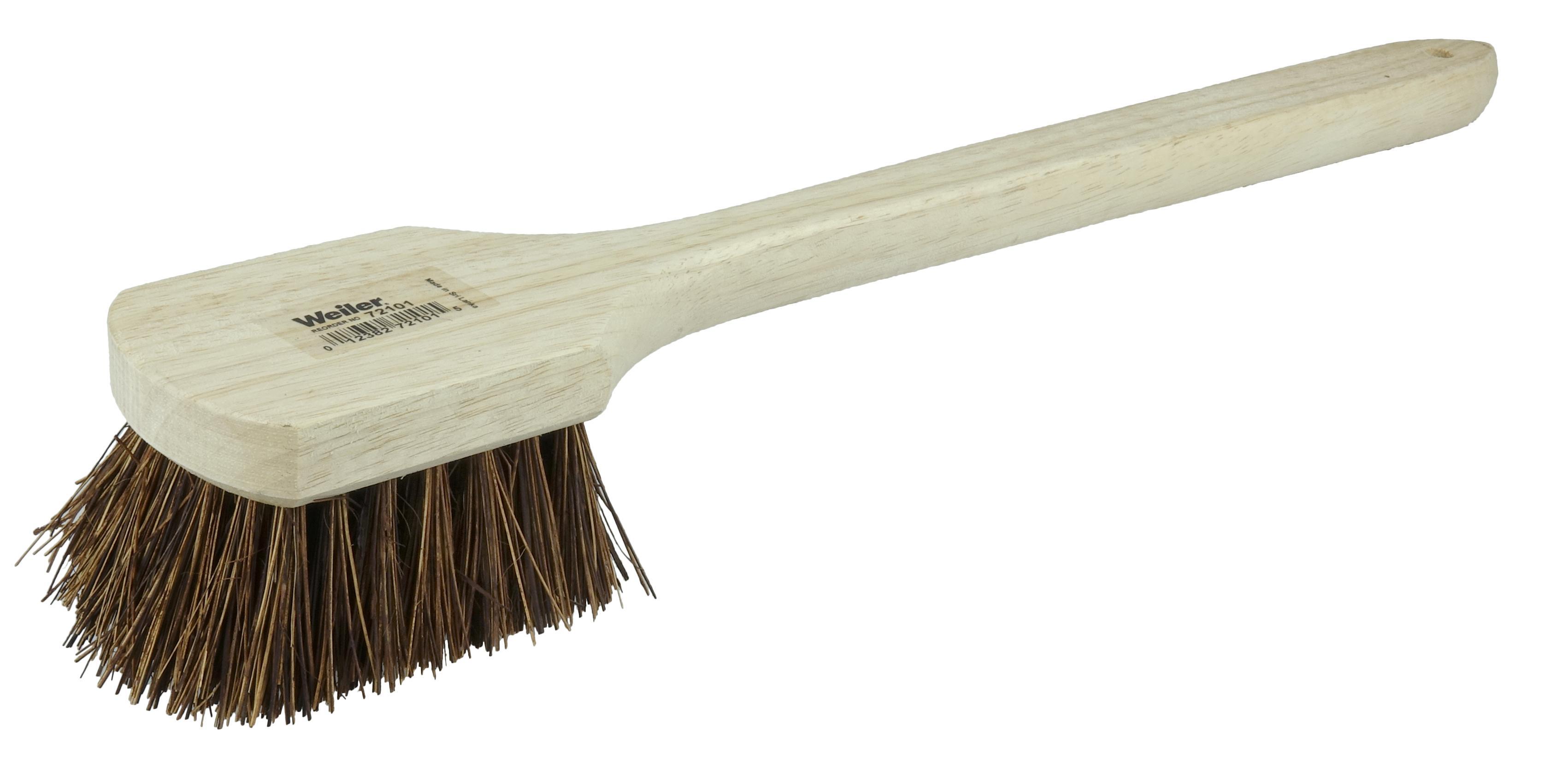 Weiler® 44025 Coarse Sweep Square End Scrub Brush, 8 in L Block, 8 in OAL, 1-1/8 in L Palmyra Trim