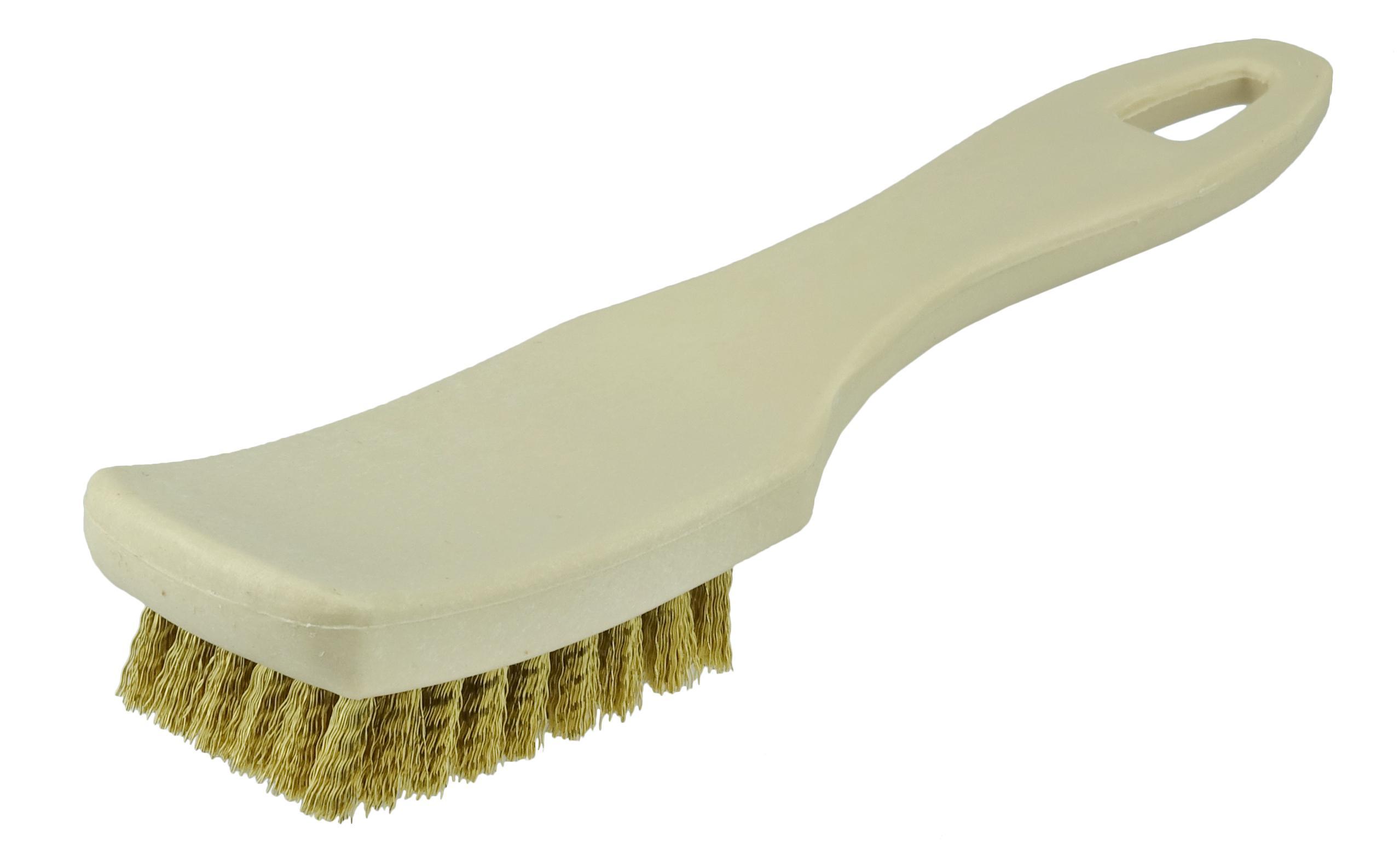 Weiler&reg; 99593 Large Tire Cleaning Brush, 8-1/2 x 1-9/16 in Block, 5/8 in L Brass Trim