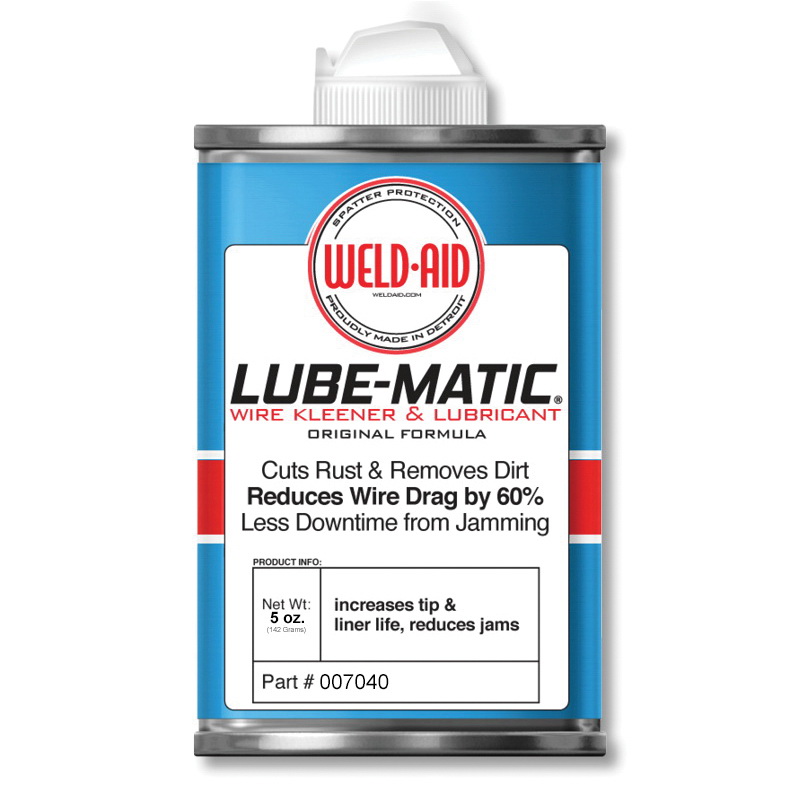 Weld-Aid&reg; 007040 LUBE-MATIC&reg; Wire Kleener and Lubricant, 5 oz Can, Liquid Form, Colorless