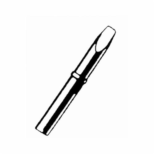 product Weller® CT6E8 CT Series Screwdriver Tip With Lead Free Solder, For Use With W100PG and W100P3 Soldering Irons, 6.35 mm OD x 1.07 mm THK, 34.8 mm Reach/Length, 800 deg F Temperature, Solid Copper, Chromium/Nickel Plated