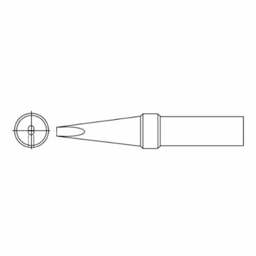 product Weller® Marksman® MT10 MT Series Chisel Screwdriver Soldering Tip, For Use With SP40 and SP40D Soldering Irons, 25.4 mm L x 6.35 mm W x 6.35 mm THK, Copper, Nickel/TiN Plated