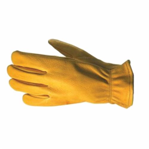 Jomac® 636HRL Heavy Weight Heat Resistant Gloves, XL, Terrycloth, Brown/White, Cotton Lining, Gauntlet Cuff, Uncoated Coating, 13 in L, Resists: Abrasion, 450 deg F Max
