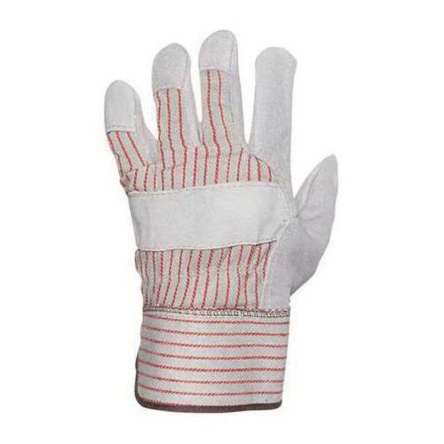 Wells Lamont® Y0123-M Y0123 Industrial Grade General Purpose Gloves, Driver, Gunn Cut/Straight Thumb Style, M, Grain Cowhide Leather Palm, Grain Cowhide Leather, Beige, Shirred Cuff, Uncoated Coating, Fleece/Foam Lining