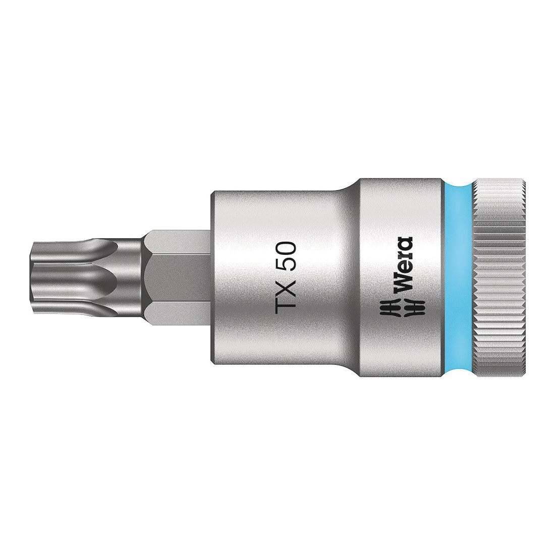 Wera&reg; 05003836001 8767 C HF Bit Socket With Holding Function, 1/2 in Hex/Torx&reg; Drive, T50, 21.5 mm L Bit