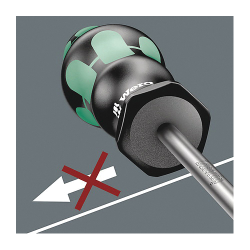Wera&reg; 05022905001 352 Screwdriver, 5/32 in Ball End Hex Point, 198 mm OAL, Polished Chrome