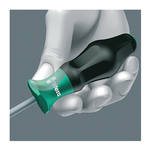 Wera&reg; 05031411001 1335 Screwdriver, 4 x 0.8 mm Slotted Point, Steel Shank, 398 mm OAL, Polished Chrome