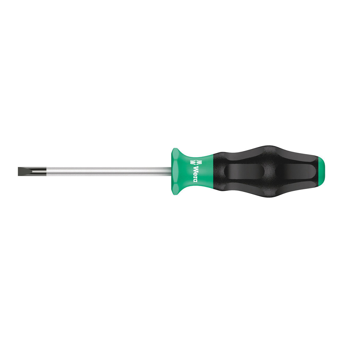 Wera&reg; 05031411001 1335 Screwdriver, 4 x 0.8 mm Slotted Point, Steel Shank, 398 mm OAL, Polished Chrome