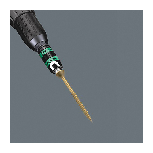 Wera&reg; 05052490001 887/4 RR Quick-Release Rapidaptor Universal Bit Holder With Ring Magnet, 1/4 in Drive, 1/4 in Hex