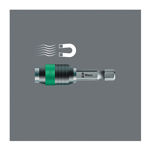 Wera&reg; 05052502001 889/4/1 K Quick-Release Rapidaptor Universal Bit Holder, 1/4 in Drive, 1/4 in Hex