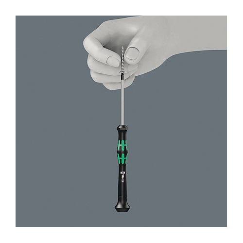 Wera&reg; 05118182001 2067 TORX&reg; HF Screwdriver With Holding Function, T6 Torx&reg; Point, Alloy Steel Shank, 137 mm OAL, Polished Chrome
