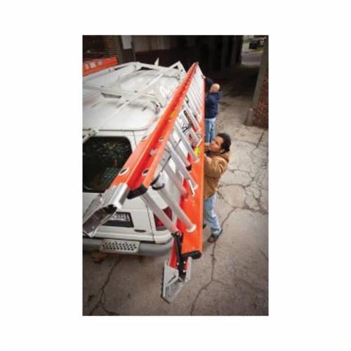 WERNER&reg; D6216-2 D6200-2 Flat D-Rung Extension Ladder, 16 ft OAL, 300 lb Load, 12 in Adjustable Increments, Fiberglass, A14.5