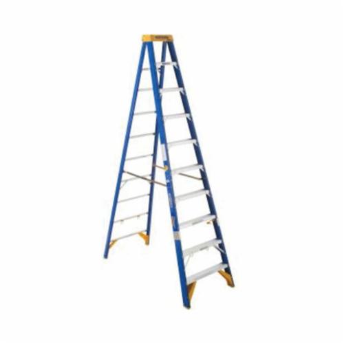 WERNER&reg; OBEL10 OBEL00 Type IAA Step Ladder, 10 ft H Ladder, 375 lb Load, 9 Steps, Fiberglass, A14.5