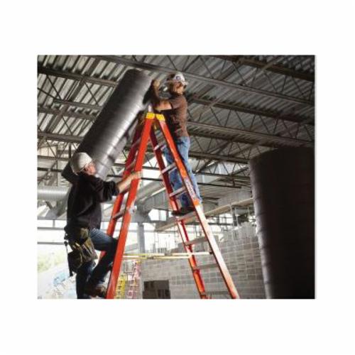 WERNER&reg; P7404 P7400 Type IAA Platform Ladder, 4 ft Ladder, 375 lb Load, 14-5/8 in W, Aluminum External Rail Shield/Fiberglass