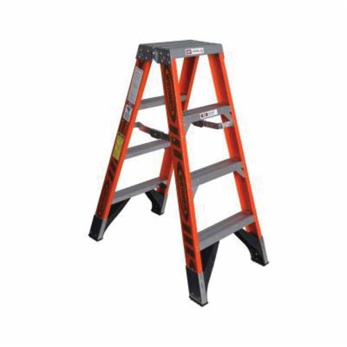 WERNER&reg; T7404 T7400 Type IAA Step Ladder, 4 ft H Ladder, 375 lb Load, 3 Steps, Fiberglass, A14.5