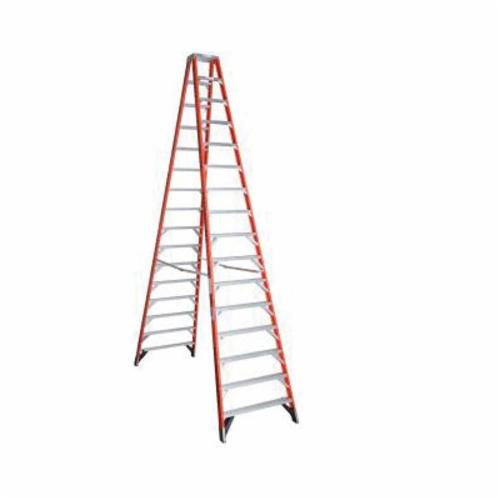 WERNER&reg; T7416 T7400 Type IA Step Ladder, 16 ft H Ladder, 300 lb Load, 15 Steps, Fiberglass, A14.5