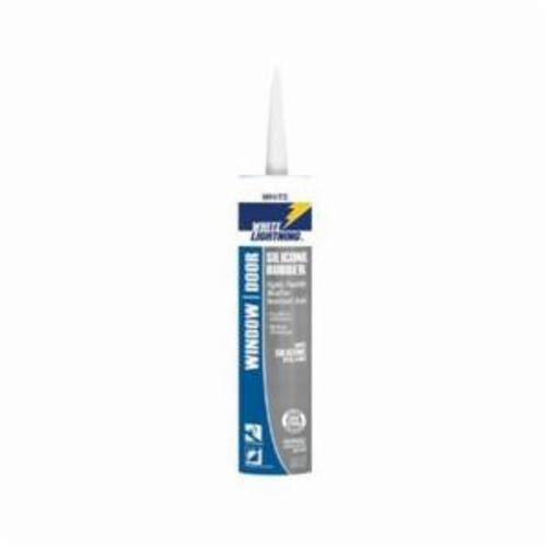 White Lightning&reg; W11000010 3006 ULTRA&reg; All Purpose Elastomeric Sealant, 10 oz Cartridge, White, Silicone Acrylic Latex Base