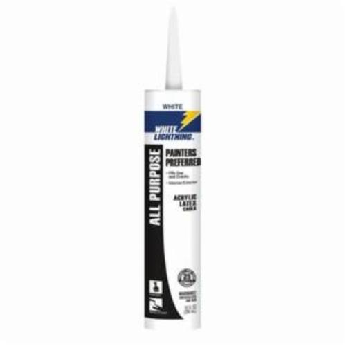 White Lightning® WL099110C All Purpose Contractor RTV Sealant, 10 oz Cartridge, Clear, Silicone Base
