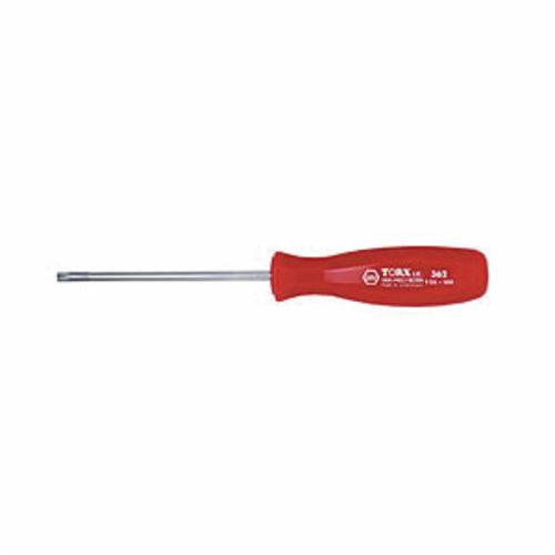 Wiha® 36276 Fixed Blade Screwdriver, T15 Torx® Point, Chrome Vanadium Molybdenum Steel Shank, 191 mm OAL, Polished Chrome, HRC 60