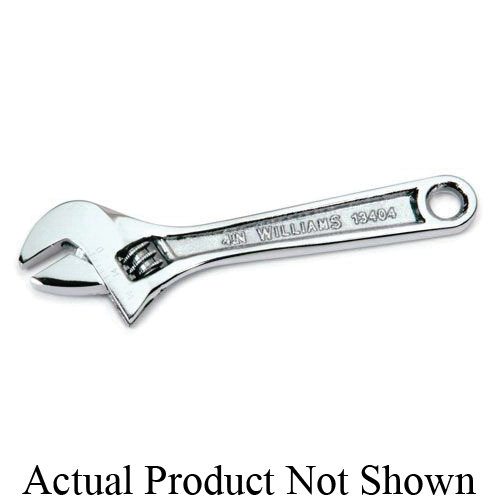 product Crescent® AC24VS Adjustable Wrench, 1/2 in, Polished Chrome, 4 in OAL, Heat Treated Alloy Steel Body, Heat Treated Alloy Steel