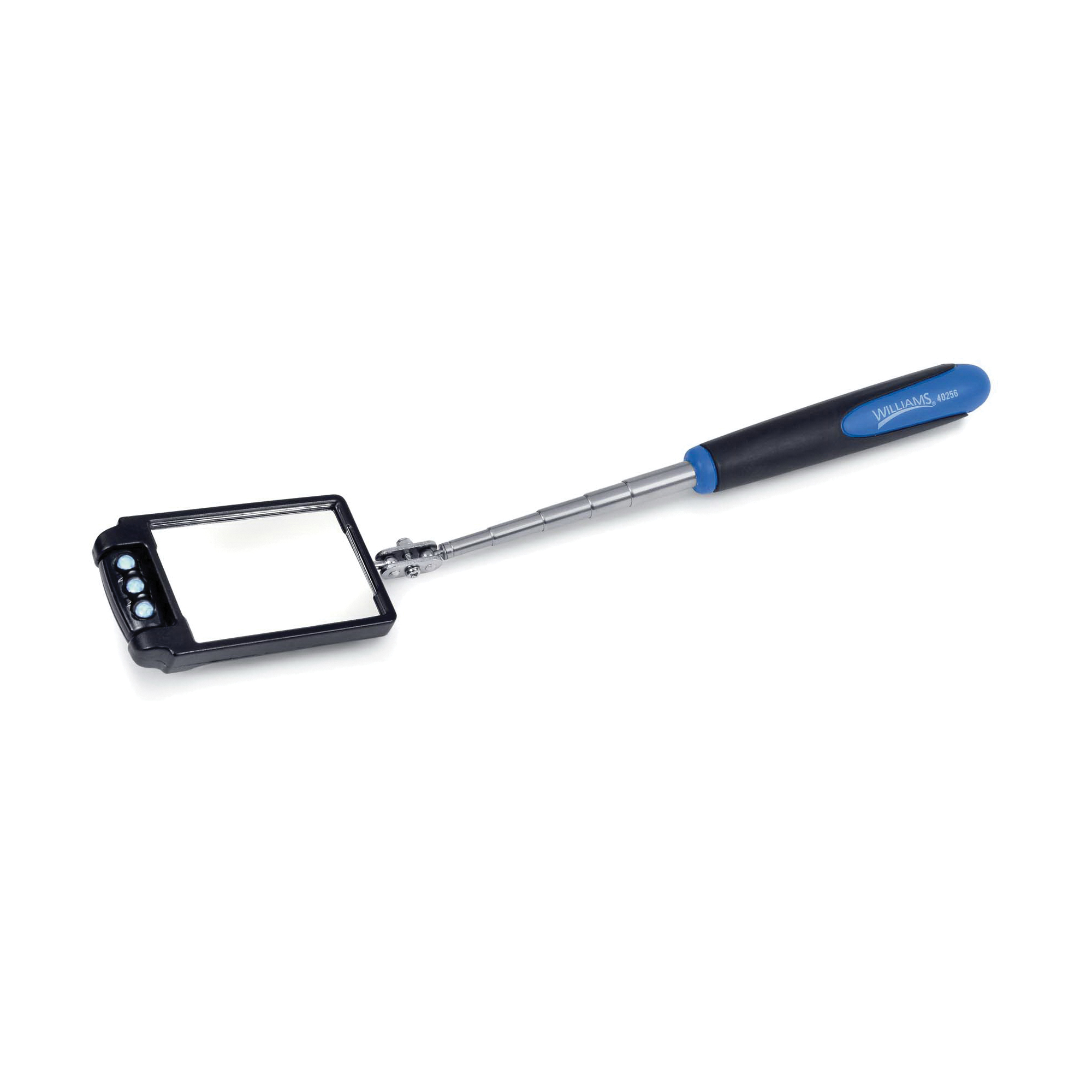 GENERAL® 80560 Telescoping Lighted Inspection Mirror, 2 x 3 in Mirror, Rectangle Shape, 12 to 33 in L