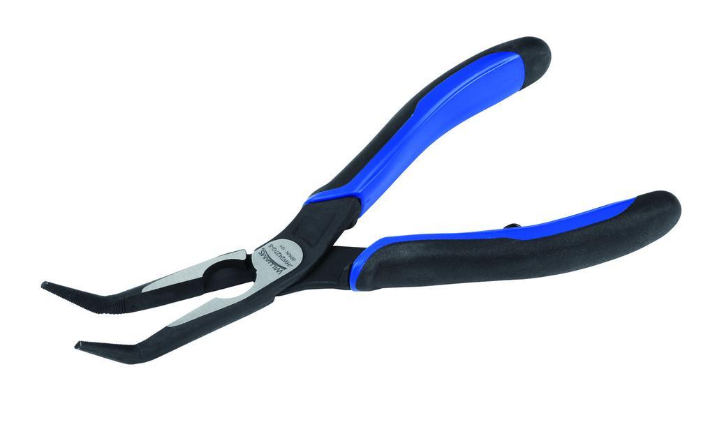Xcelite® LN55V Fine Point Thin Long Nose Plier, 1-11/16 in L x 17/32 in W, Serrated Forged Alloy Steel Jaw, 5/64 x 1/16 in W Tip, 5-1/2 in OAL