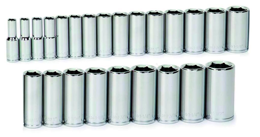 GEARWRENCH&reg; 80309D Socket Set, ASME B107.1, 12 Points, 1/4 in Drive, 10 Pieces, Included Socket Size: 3/16 to 9/16 in