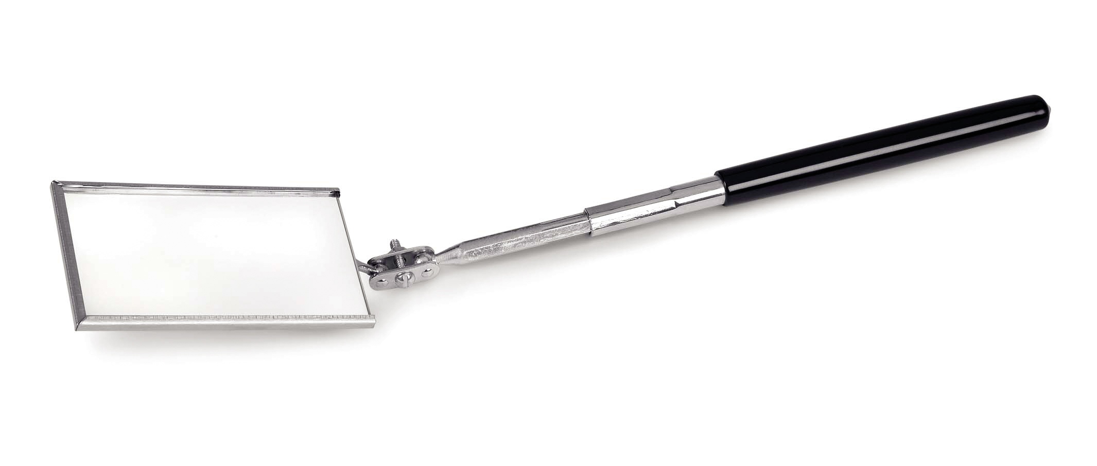 GENERAL&reg; 80560 Telescoping Lighted Inspection Mirror, 2 x 3 in Mirror, Rectangle Shape, 12 to 33 in L