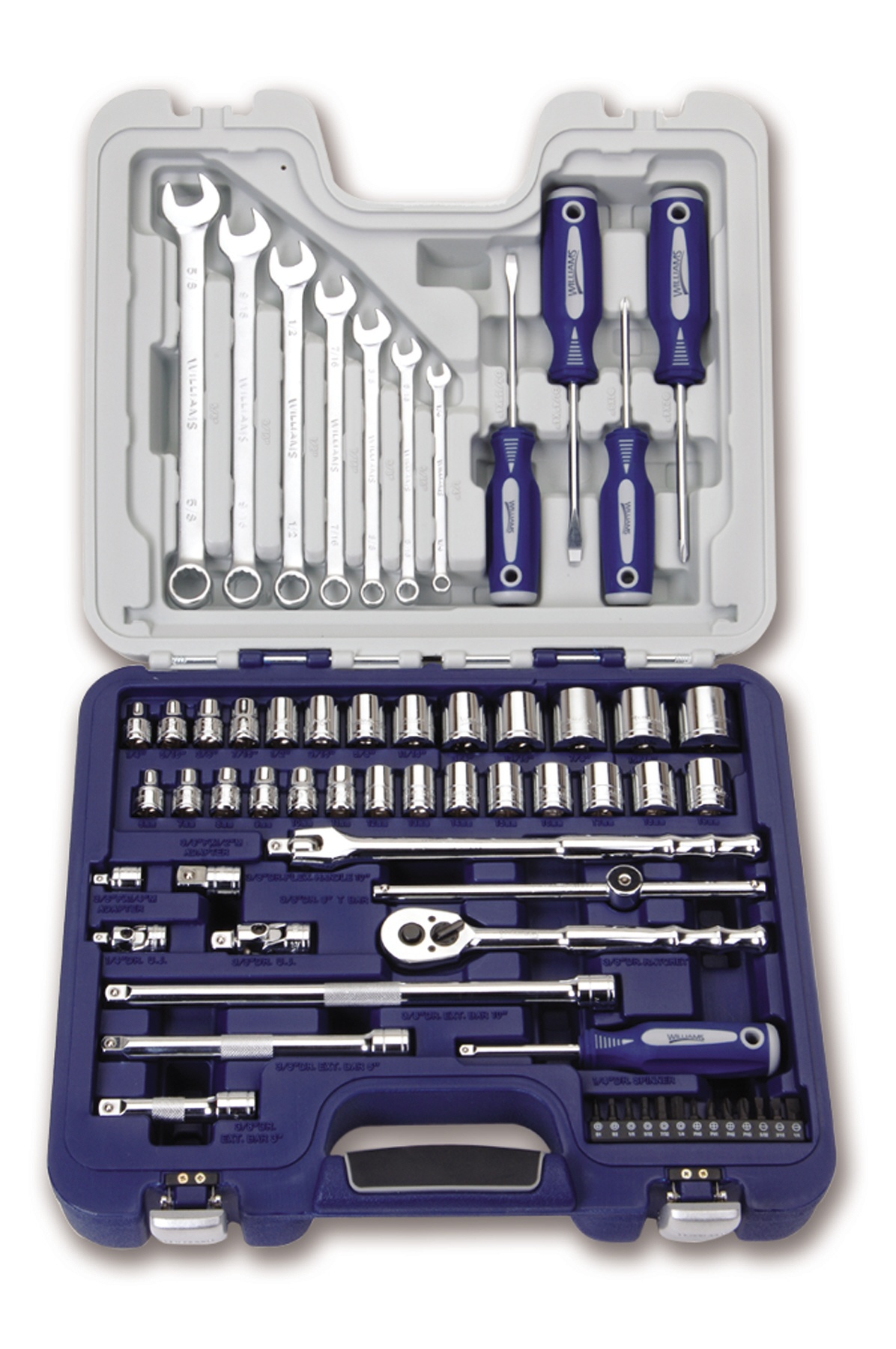 Klein&reg; 65508 Standard Socket Wrench Set, Box Tool Storage, 3/8 in Drive, 6 or 12-Point, 20 Pieces