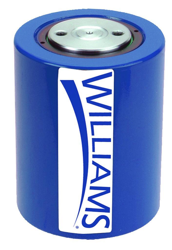 Williams&reg; JHW6CL30T02 Low Profile Single Acting Cylinder, 30 ton Capacity, 2.87 in Bore, 2.44 in L Stroke, 4.61 in Retract, 2-1/2 in Dia Rod, 9245 psi Pressure