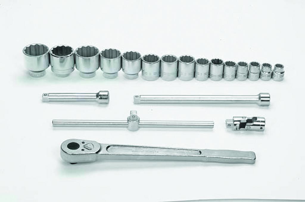 Williams&reg; JHWDTM-6 Ratchet and Accessory Set, 1/4 in Drive, 6 Pieces, Vanadium Steel, Polished Chrome