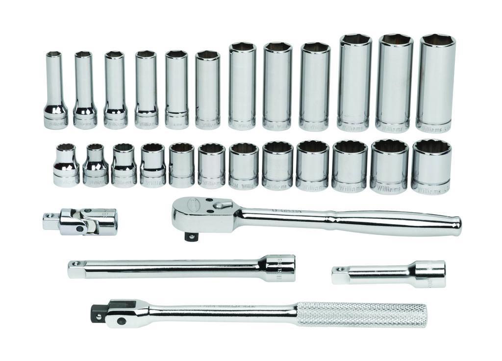 GEARWRENCH® 83000 Multi-Drive Mechanics Tool Set, 1/4 in, 3/8 in Drive, Teardrop Head, 68 Pieces, Polished Chrome