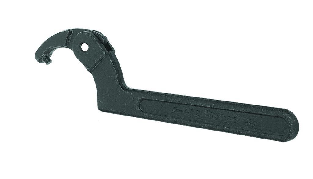 Williams® JHW483 Adjustable Face Spanner Wrench, 3 in Capacity, 1/4 in Dia Pin, 8-1/8 in OAL, Industrial Black