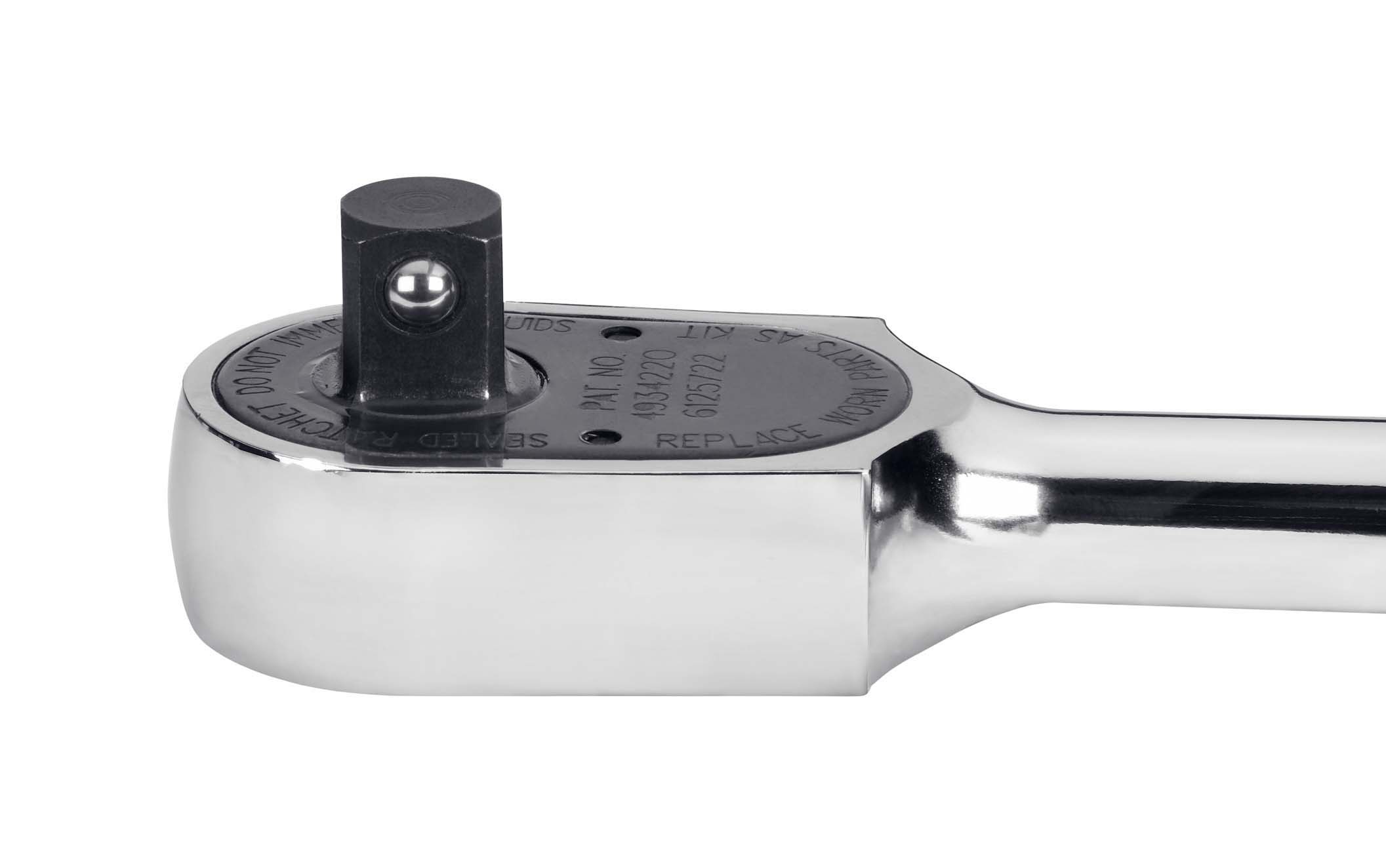 Williams&reg; M-52EHFA Flexible Hand Ratchet, 1/4 in Drive, 7 in OAL, Polished Chrome