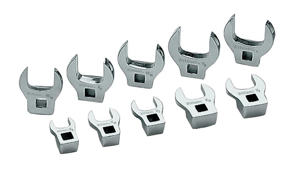 Williams&reg; JHWWS1168RCF Ratcheting Reversible Combination Wrench Set, 8 Pieces, 5/16 to 3/4 in, Polished Chrome