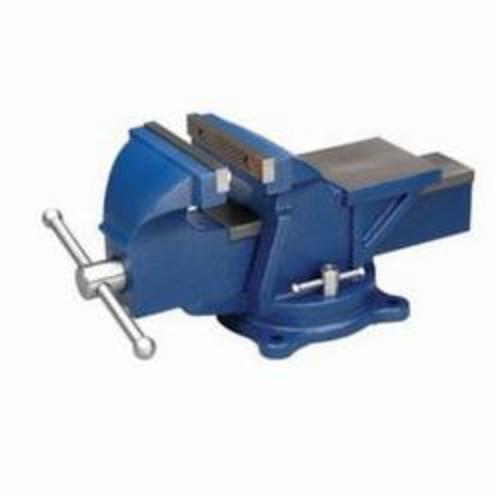 Wilton® 10107 Deep Throat Machinist Bench Vise, Serrated Jaw, 10 in Jaw Opening, 6 in W Hardened Steel Jaw, 5-1/2 in D Throat