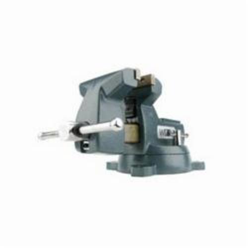 Wilton&reg; 10107 Deep Throat Machinist Bench Vise, Serrated Jaw, 10 in Jaw Opening, 6 in W Hardened Steel Jaw, 5-1/2 in D Throat