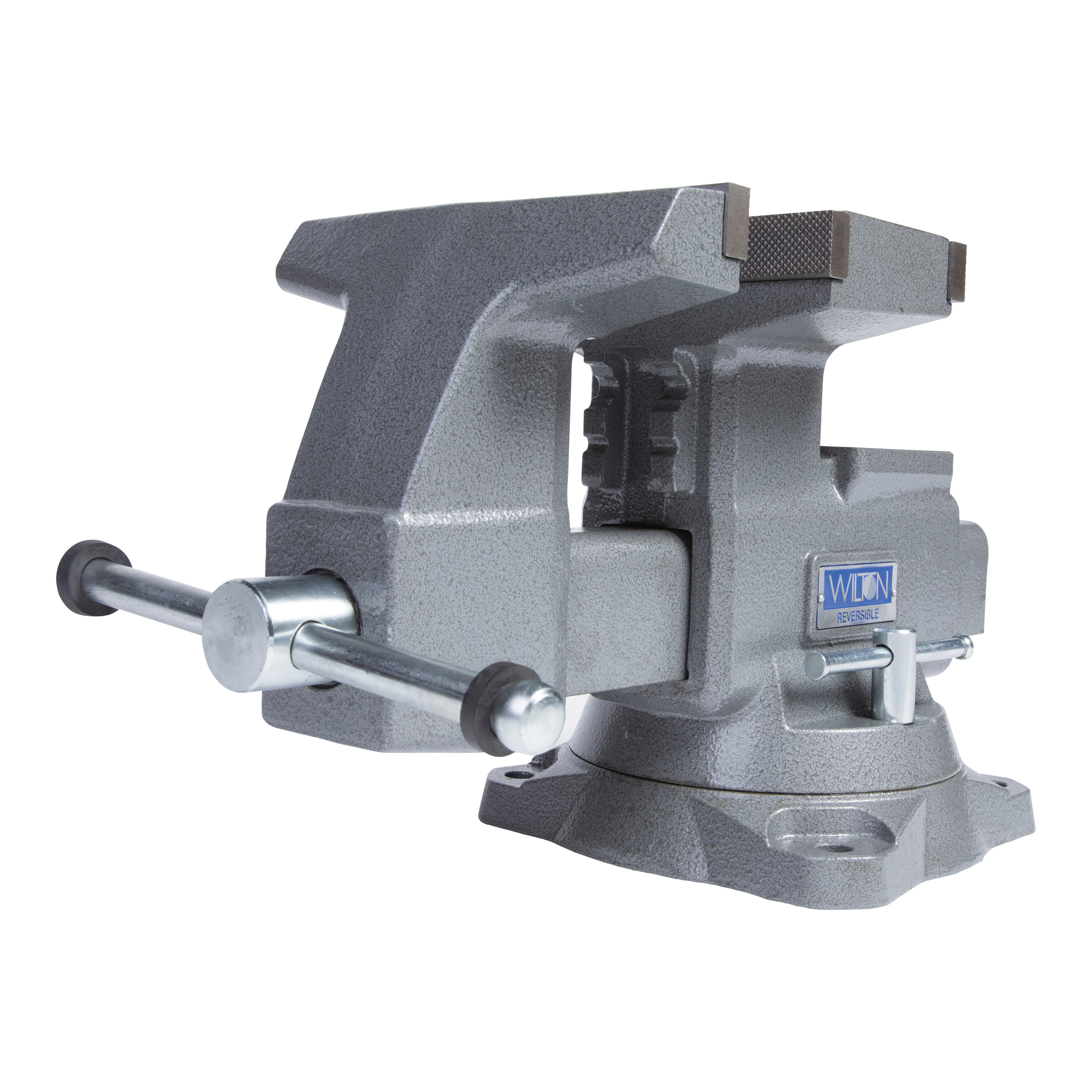 RIDGID® 66987 F-45 Forged Vise With Base, Serrated Jaw, 4.7 in Jaw Opening, 4-1/2 in W Jaw, 3 in D Throat