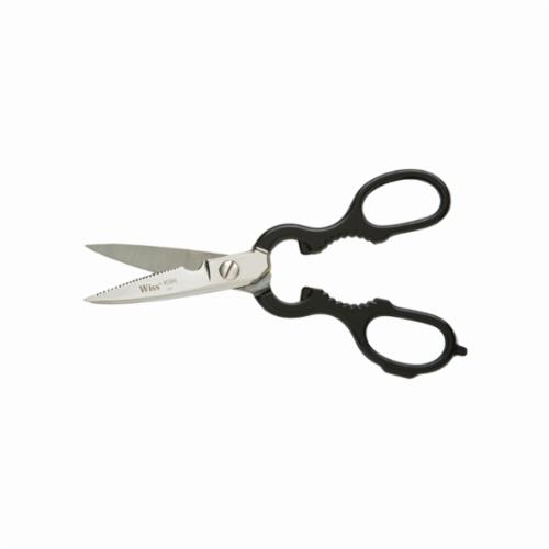 CRESCENT Wiss® Inlaid® 29N Industrial Shear, 4 in L of Cut, 9 in OAL, Sharp Tip, Cutlery Steel Blade, Coated High Carbon Steel Handle