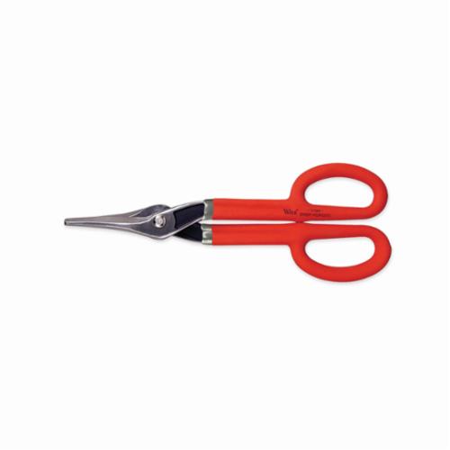 product CRESCENT Wiss® M7R Aviation Snip, 18 ga Low Carbon Steel Cutting, 1-1/4 in L of Cut, Right/Straight Snip, Molybdenum Steel Blade, Non-Slip/Textured Grip