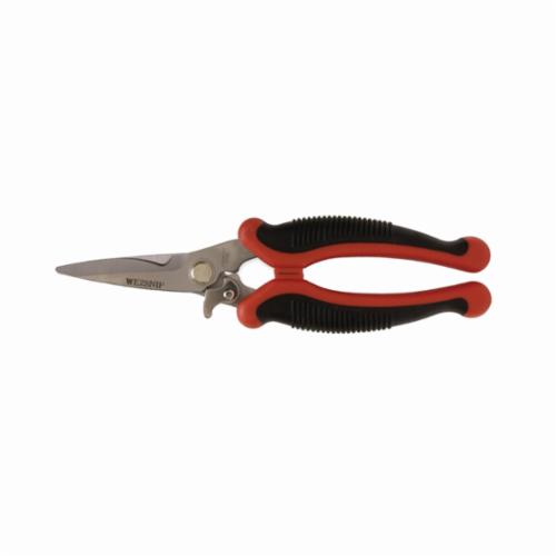product CRESCENT Wiss® V19N Combination Pattern Duckbill Snip, 22 ga Low Carbon Steel Cutting, 3 in L of Cut, Straight Snip, Drop Forged Tool Steel Blade, Cushioned Grip