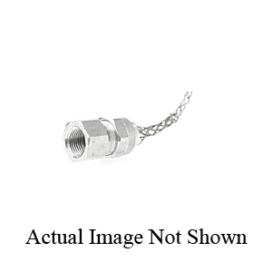 Woodhead&reg; 36294 130097 Half Double Weave Half Single Weave Strain Relief Deluxe Cord Grip With Stainless Steel Mesh, 3/4 in Trade, 1/2 to 5/8 in Cable Openings, Aluminum