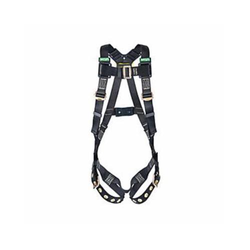 MSA 10152635 Arc Flash Harness, 400 lb Load, Nylon Strap, Stainless Steel Hardware, Black