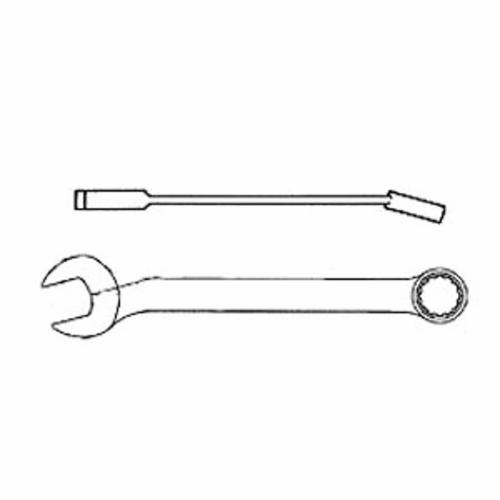 WRIGHTGrip&trade; 1218 Combination Wrench, 9/16 in, 12 Points, 15 deg Offset, 7-15/16 in OAL, Full Polished, ASME B107.100