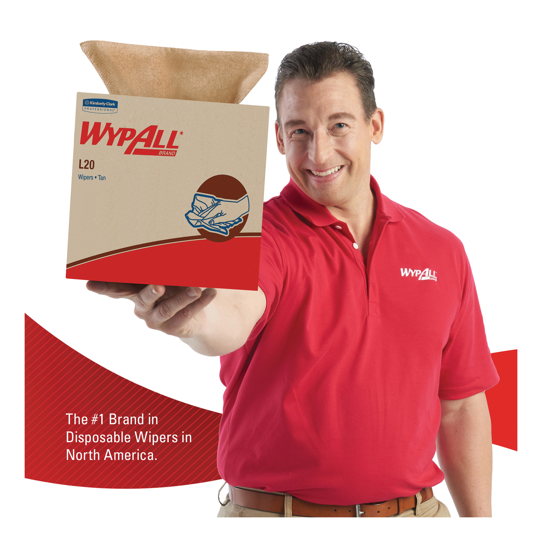 WypAll* 47033 L20 Single Use Cleaning Wiper, 16.8 x 9.1 in, 88 Sheets Capacity, Paper, Tan